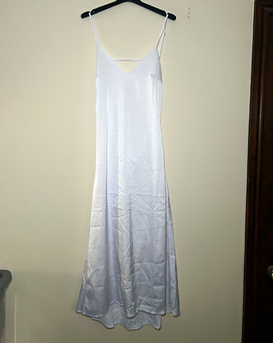 Women white satin full - white,