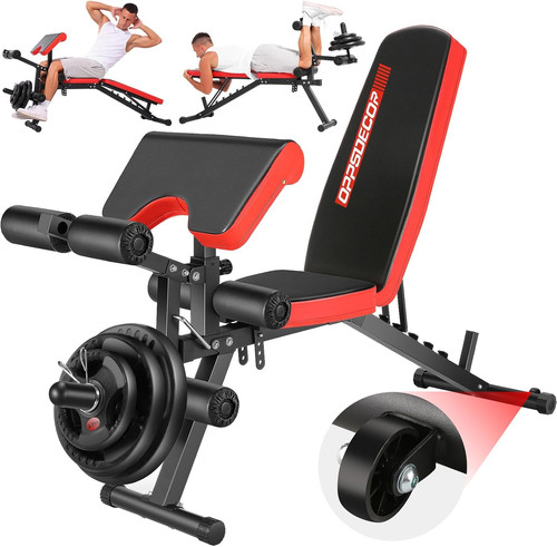 Adjustable weight bench with - adjustable,