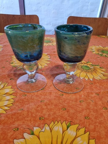 Mdina glass goblets - mdina, 2