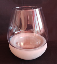 Glass Hurricane Lamp With