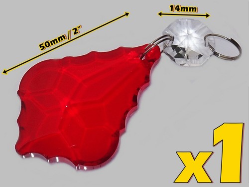 Red chandelier beads glass - chandelier,