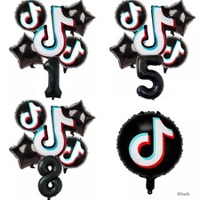 6pcs TikTok Theme Birthday Age