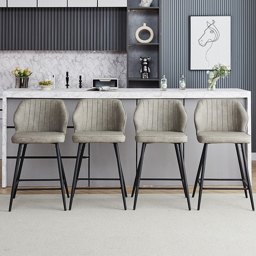 Grey bar stools - grey, pu