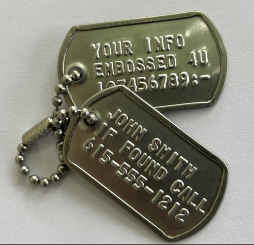 Embossed mini military dog - embossed,