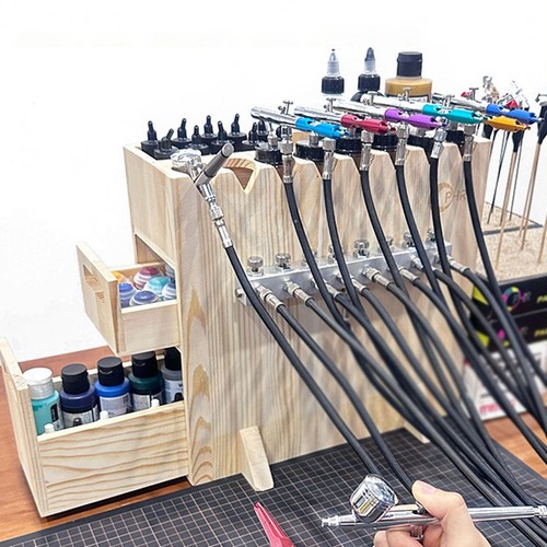 Airbrush holder station - station, with