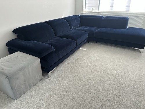 Natuzzi blue fabric corner - blue,