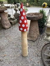 Carved Wooden Mushroom Garden