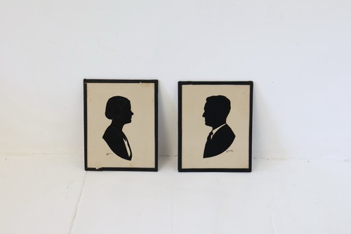 Silhouettes framed vintage - silhouettes,