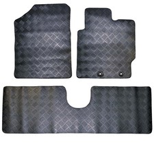 For Toyota Yaris Tailored Car Floor Mats Mk3 2011 to 2020 Rubber 3pc Set Black
