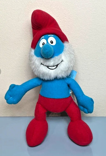 Vintage papa smurf soft plush - vintage,