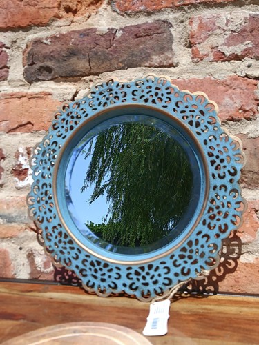 Round turquoise metal lace - turquoise,