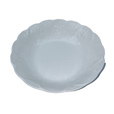 Wedgwood Countryware 7"Cereal/Dessert Bowl Bone China White Cabbage Leaf Pattern
