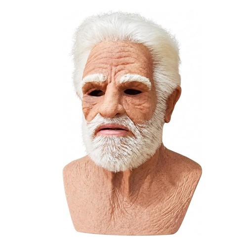 Realistic old man mask - old,