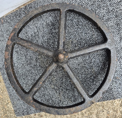 Vintage cast iron - iron, wheel