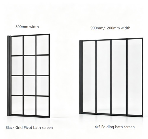 Black grid folding bath - grid,