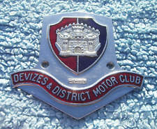 VINTAGE 1950s DEVIZES & DISTRICT MOTOR CLUB CAR BADGE~WILTSHIRE AUTO EMBLEM RARE