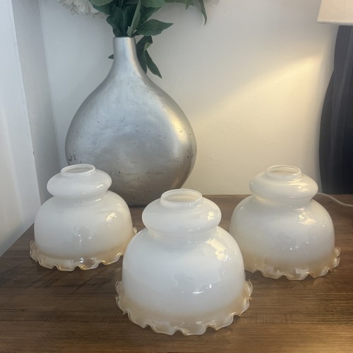 Vintage milk glass shades with - vintage,