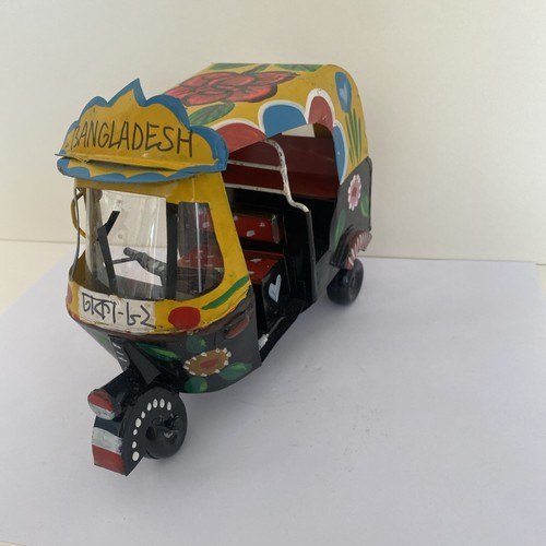 Hand painted metal rickshaw - ,