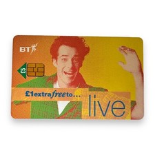 UK Phone Card - BT British Telecom Phonecard RARE VINTAGE 2000 “Live”
