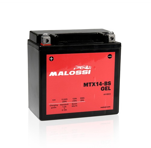 Ytx14 malossi gel battery - ytx14-bs,