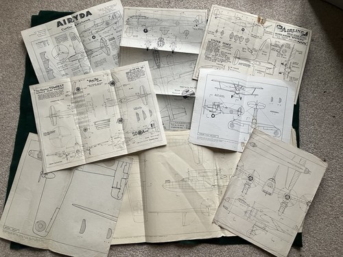 Vintage model plane plans - vintage,