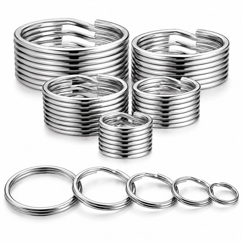 Split rings keyring silver - split,