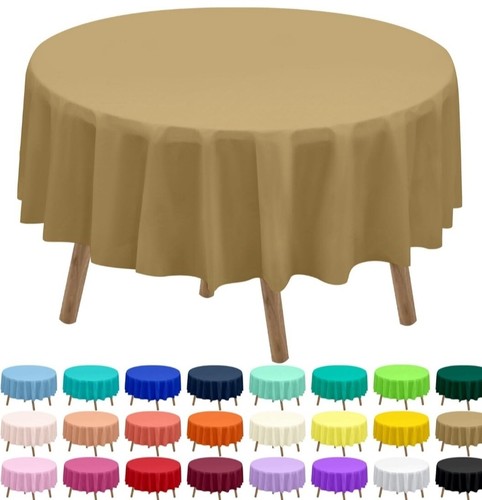 Gold plastic tablecloths - tablecloths, 4