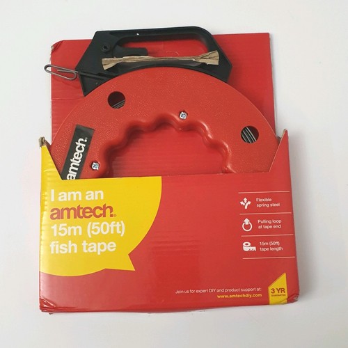 Amtech 15m 50ft steel fish - amtech,