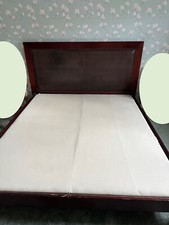 super king size bed, mahogany