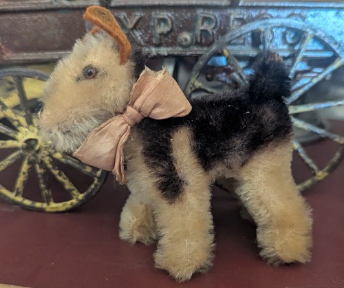 Vtg steiff mohair dog - mohair,