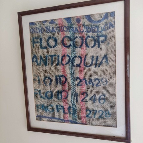 Vintage hessian coffee sack - hessian, in
