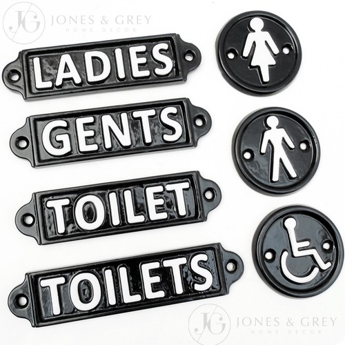 Vintage toilets door signs - door,