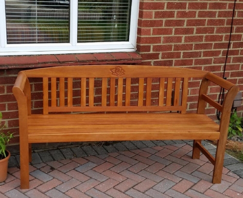 Seater garden bench solid - 3,