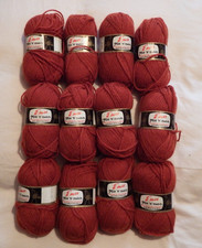 12 x 50g EMU DOUBLE DOUBLE KNIT  YARN TERRACOTTA  ACRYLIC & WOOL SAME DYE NOS