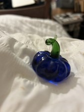Blue Glass Small Swan Figurine