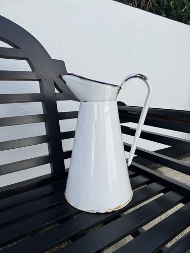 Vintage white enamel - white,
