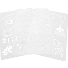  3 Sheets Tencils Reusable Stencils Crafts Journal Stencil Holiday Drawing