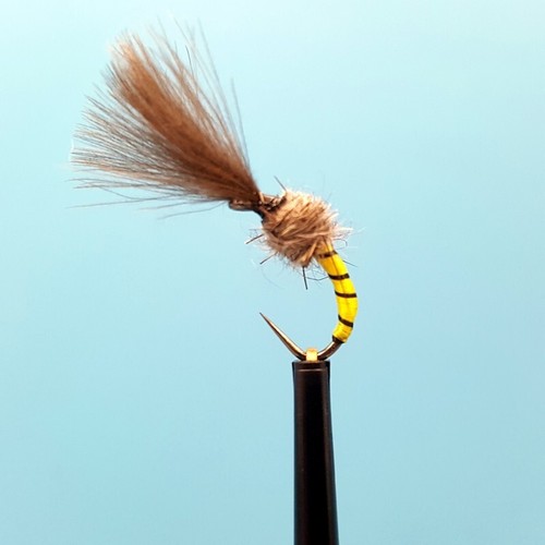 Barbless cdc yellow owl - 3, x