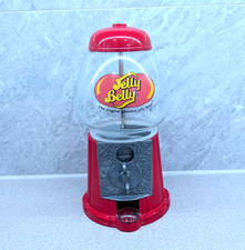 Vintage Jelly Belly Bean Dispenser Metal Glass Gumball Machine Red Retro Toy 