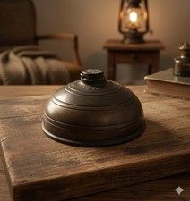 Antique Wafax Copper Bed Warmer Hot Water Bottle British Made Reg 849839