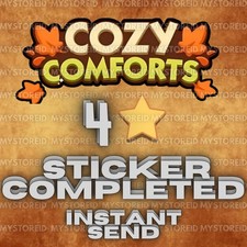 4 ⭐️Stars 🔥COZY COMFORTS ALBUM🔥Monopoly_Stickers_Go_Card⚡️INSTANT SEND⚡️