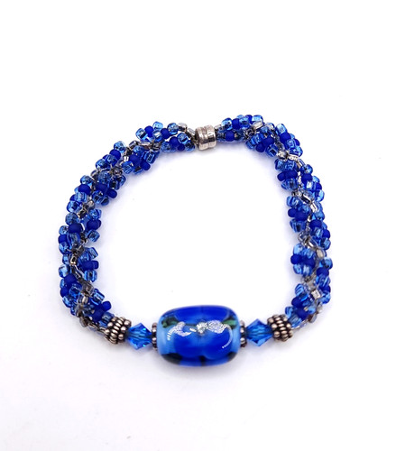 Cobalt blue glass bead - cobalt,