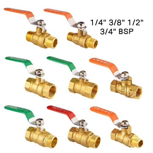 Brass lever ball valve - brass,