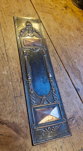 Antique copper door finger - antique,