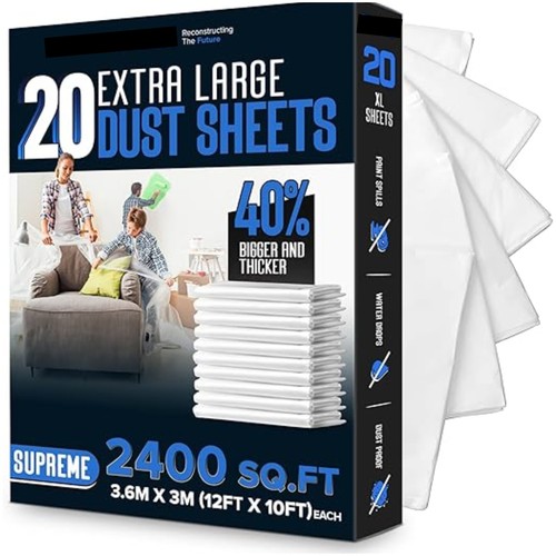 20x polythene dust sheet clear - polythene,