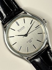 BULOVA Accutron Vintage 1970’s Men’s Silver Quartz Dress Watch