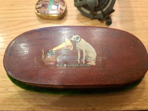 Oval vintage hmv gramophone - hmv,