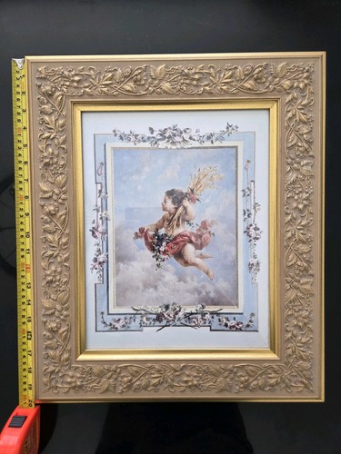 Vintage gold floral picture - floral,