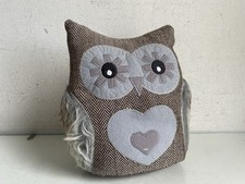 Doorstop Owl, Fabric & Sand