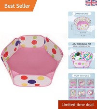 Durable Polyester Kids Ball Pit Pool - Fun Indoor & Outdoor Play Tent in Pink